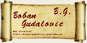 Boban Gudalović vizit kartica